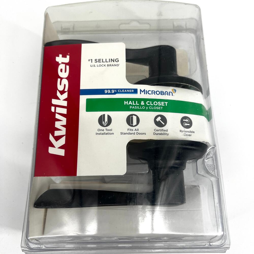 Kwikset Hall & Closet Lever Handle Set Venetian Bronze NEW